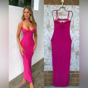 OUTCAST PEONY MAXI DRESS PINK MEDIUM